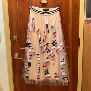 Anthropologie Multicolor Tulle Skirt